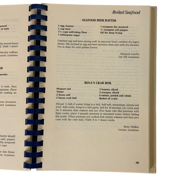 Down The Bayou Cookbook A Collection of Favorite Cajun Recipes Spiral Bound 1998 - Picture 7 of 13